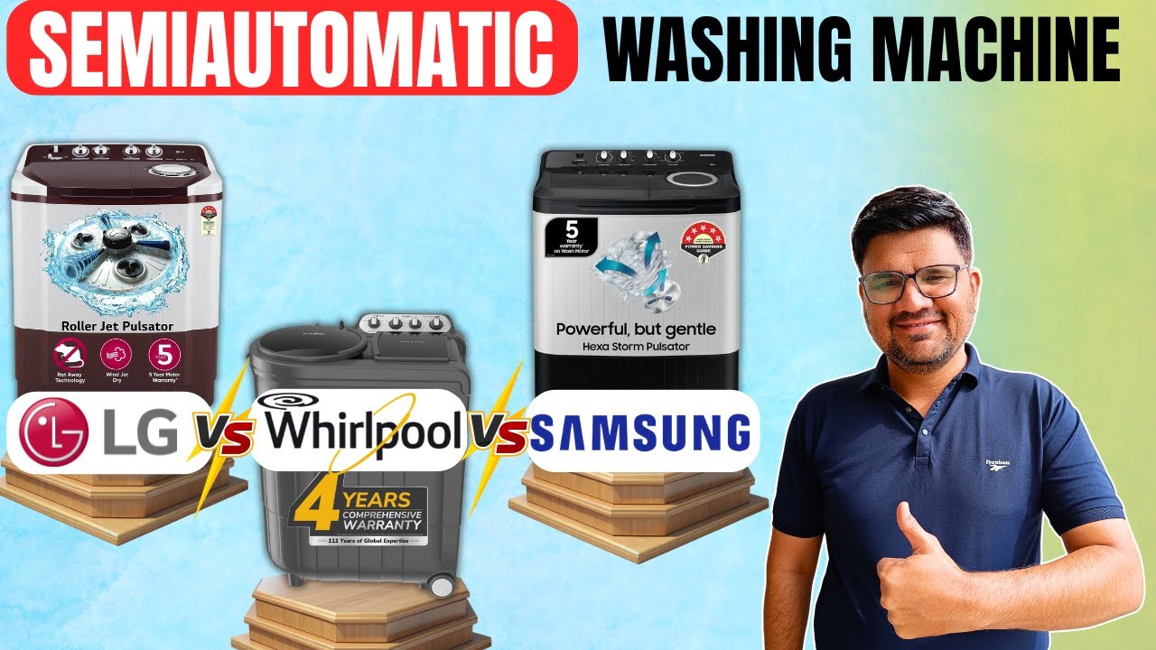 Top 3 Best Semi Automatic Washing Machine⚡Lg vs Samsung vs Whirlpool Semi Automatic Washing Machine