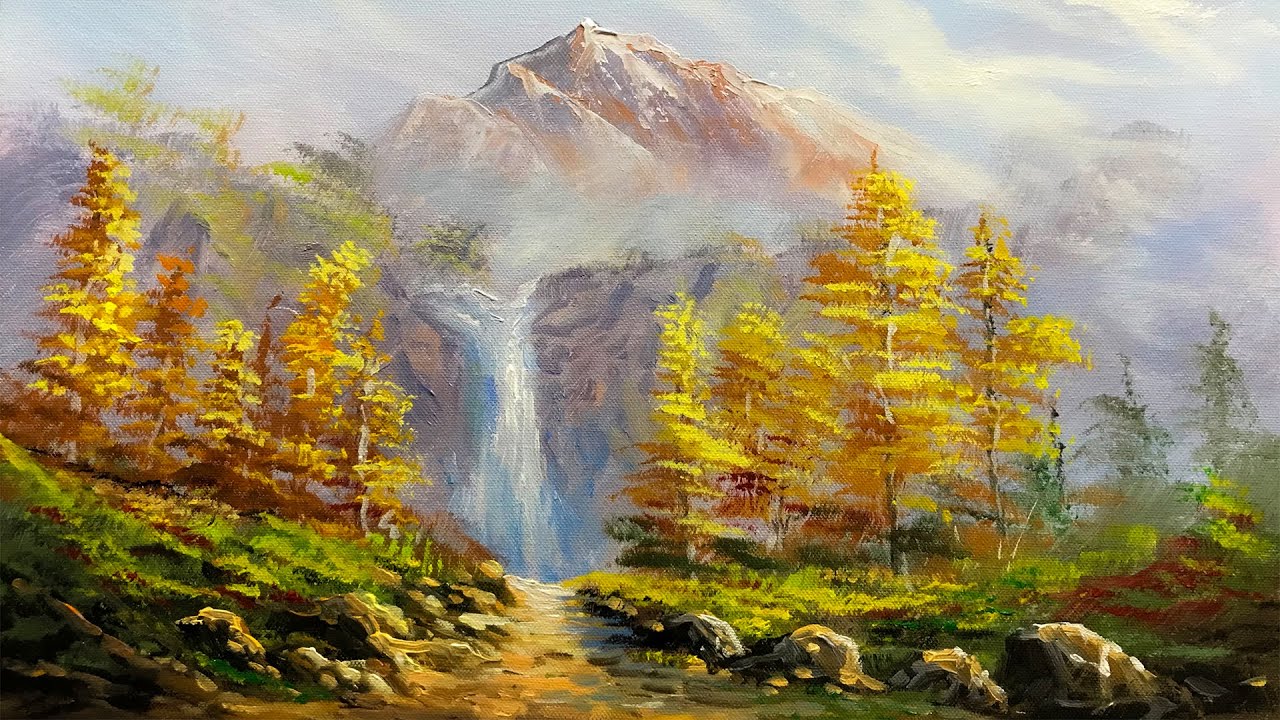 Easy Landscape Painting | Step By Step Painting Tutorial | How to Paint Landscape| Scenery Landscape