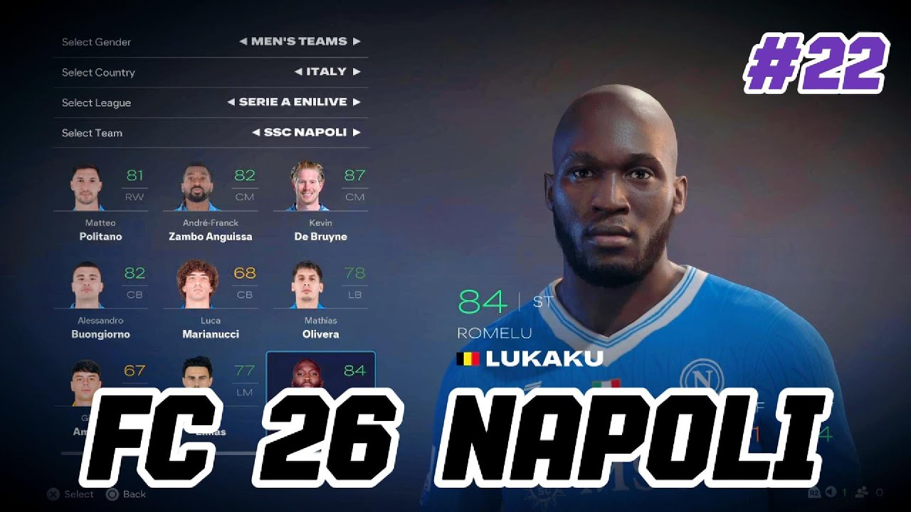 FC 26 NAPOLI PLAYER FACES AND RATINGS