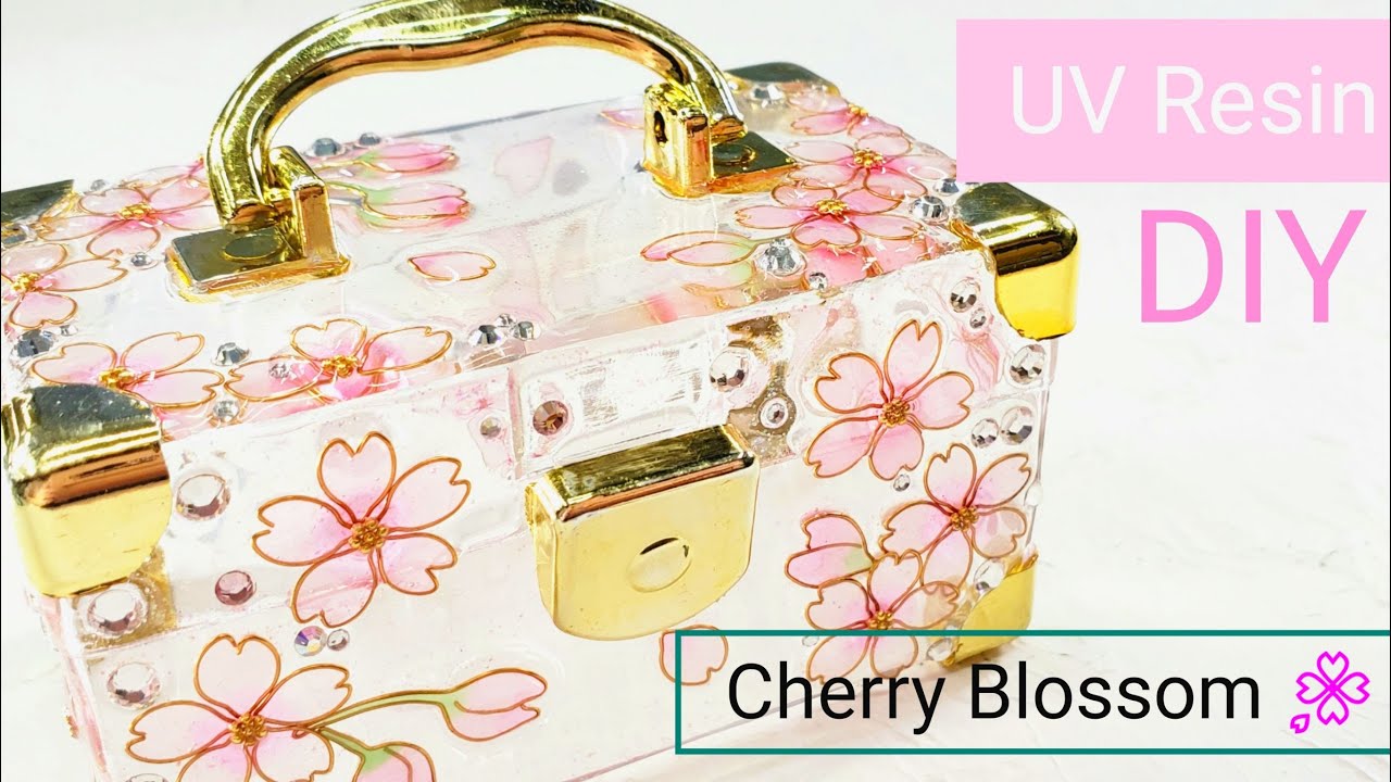 【UVレジン】さくらの小箱の作り方「Cherry blossom Mini BOX」【100円均一桜resin】