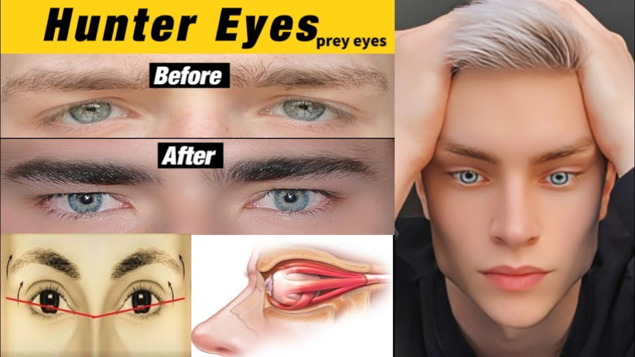 How to get HUNTER EYES naturally * correctly (step by step) in Hindi+Urdu