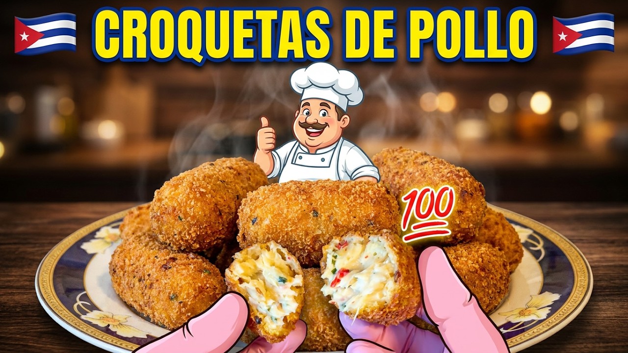 SABROSAS ESTAS CROQUETAS DE POLLO😲 PARA CHUPARSE LOS DEDOS😋👩‍🍳#croquetas #croquetasdepollo