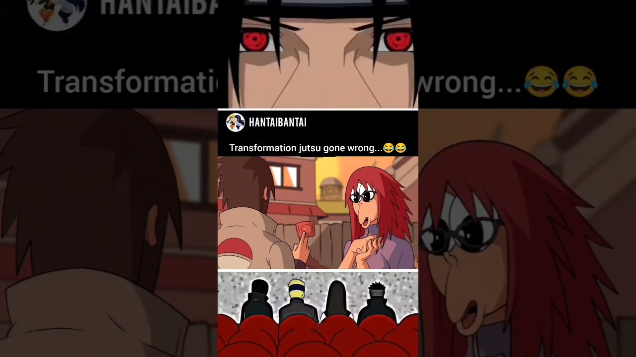 Transformation jutsu gone wrong...😂😂 #anime #shots #naruto #sasuke #hashirama #animeshorts
