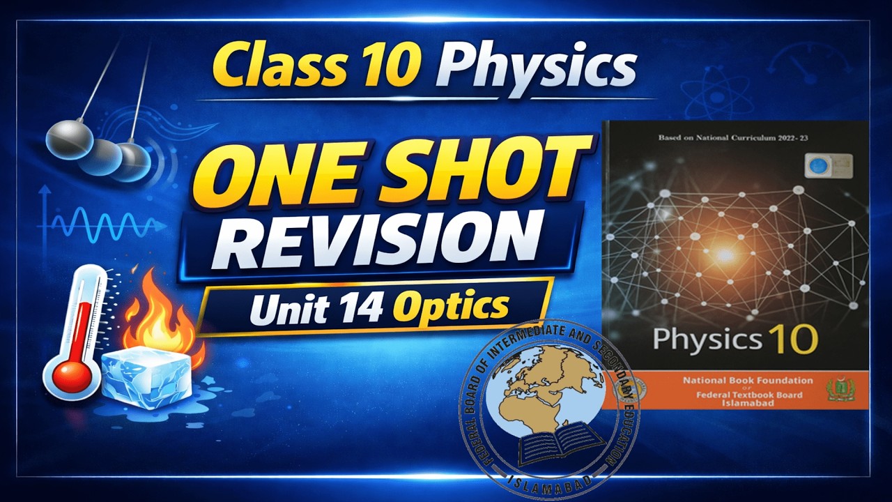 Class 10 Physics | Unit 14 Optics | 3rd Live Session | Full Revision + Important Questions