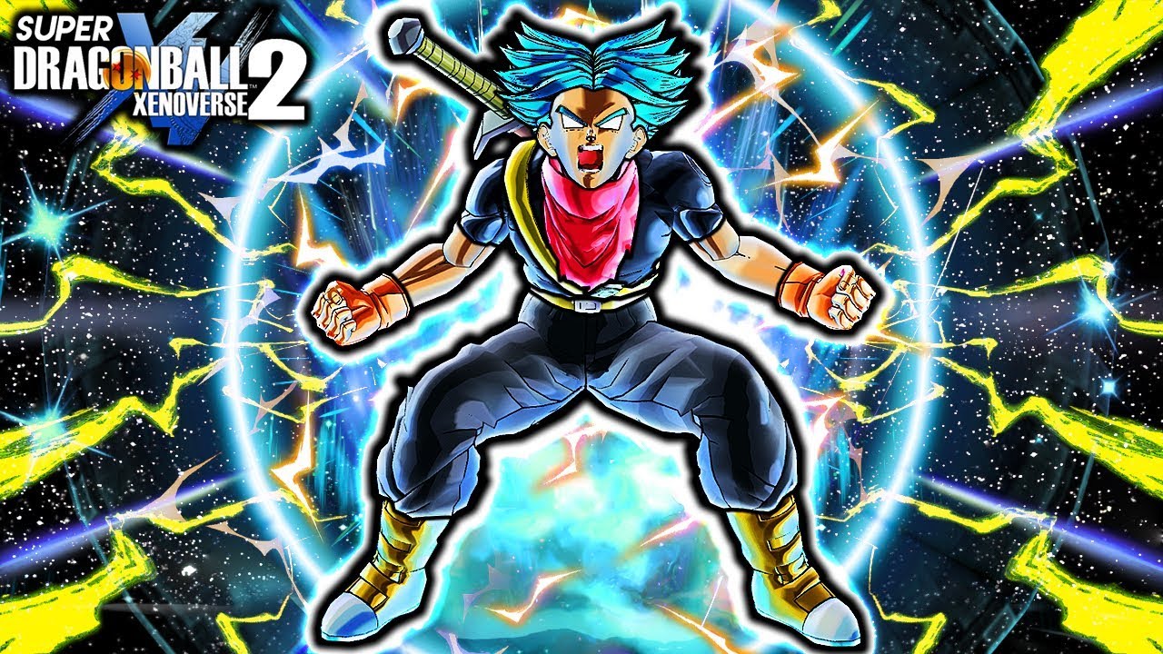 NEW ANIMATED RAGE TRUNKS FORMS PACK! Dragon Ball Xenoverse 2 God Trunks ALL Transformations Gameplay