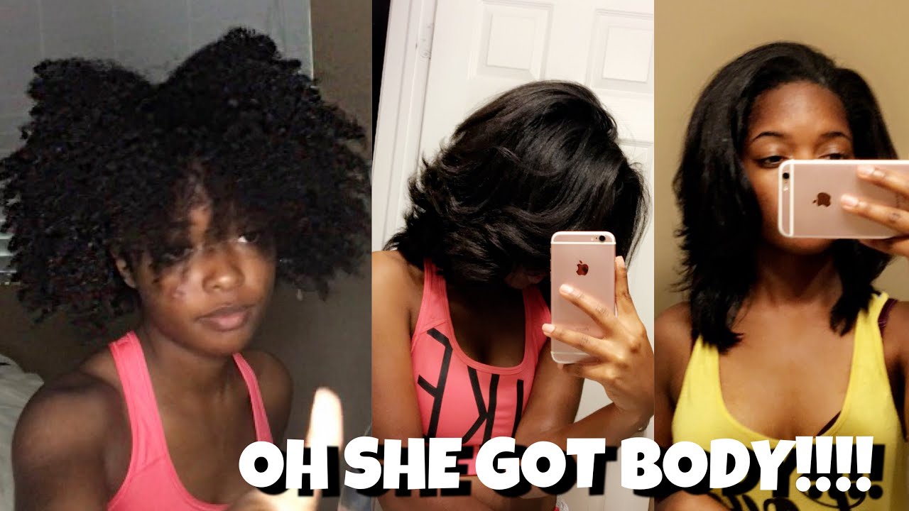 DIY SILK PRESS ON NATURAL HAIR AT HOME | NO HEAT DAMAGE VOICEOVER