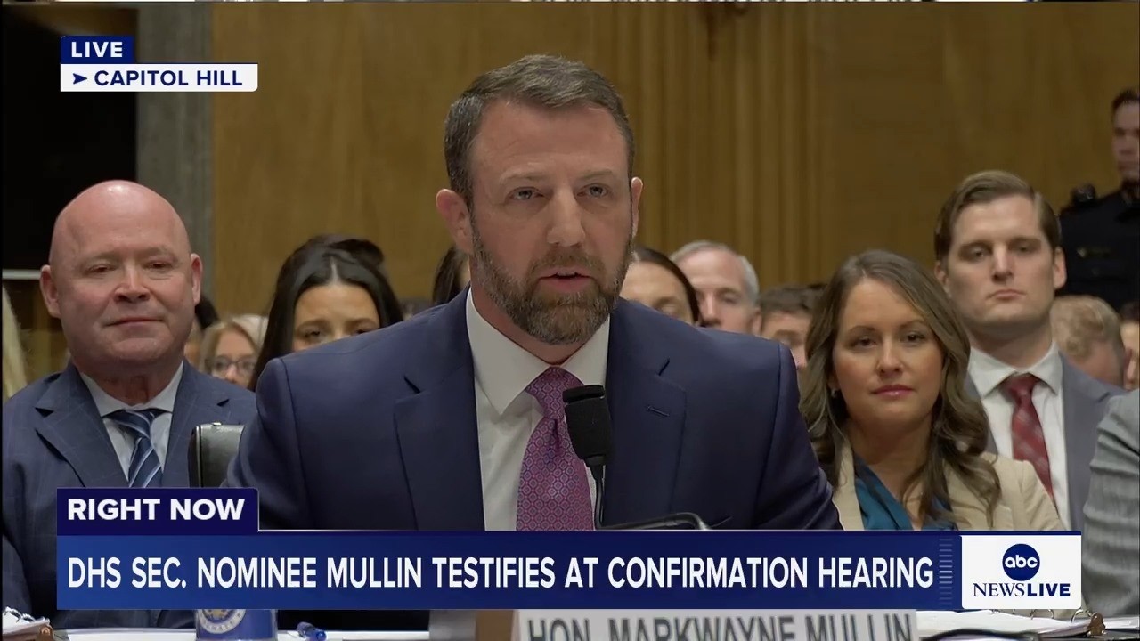 LIVE: DHS Sec. nominee Sen. Markwayne Mullin testifies at his confirmation hearing