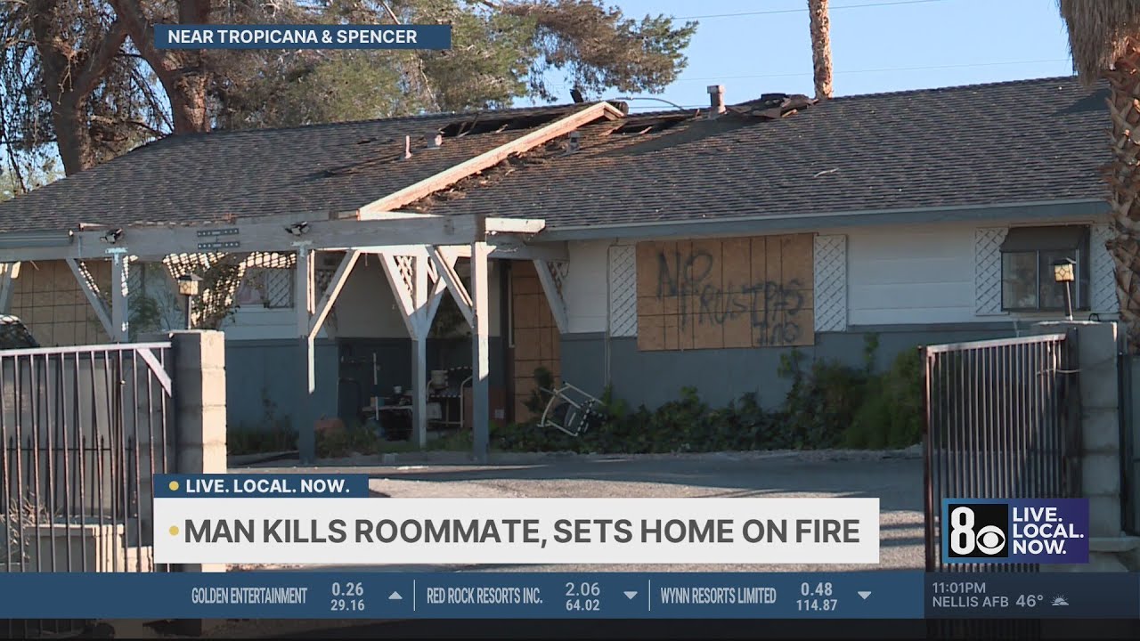 Las Vegas police: Man shot roommate, set home on fire