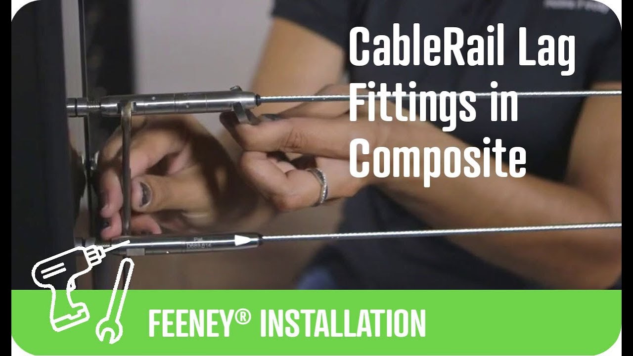 CableRail Lag Fittings in Level Railing