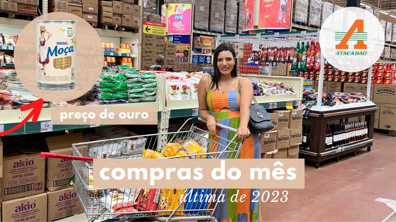 Compras do Mês 🛒 de Dezembro no Atacadão | Gastei menos de 🤑 R$ 500, compra + barata do ANO 2023! 😱