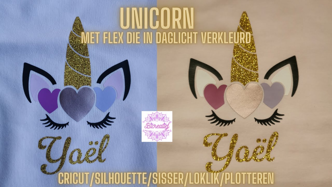 Plottermachines | Cricut Joy (NL) | flex die verkleurd in zonlicht Unicorn
