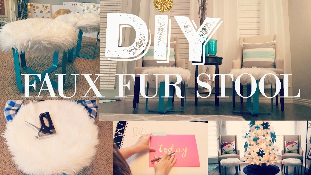 DIY Faux Fur Stool