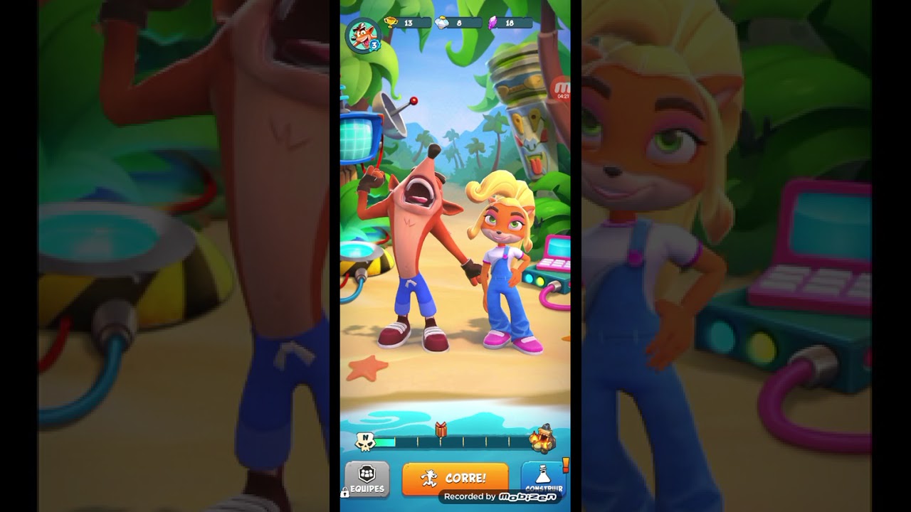 Crash run mobile gameplay 