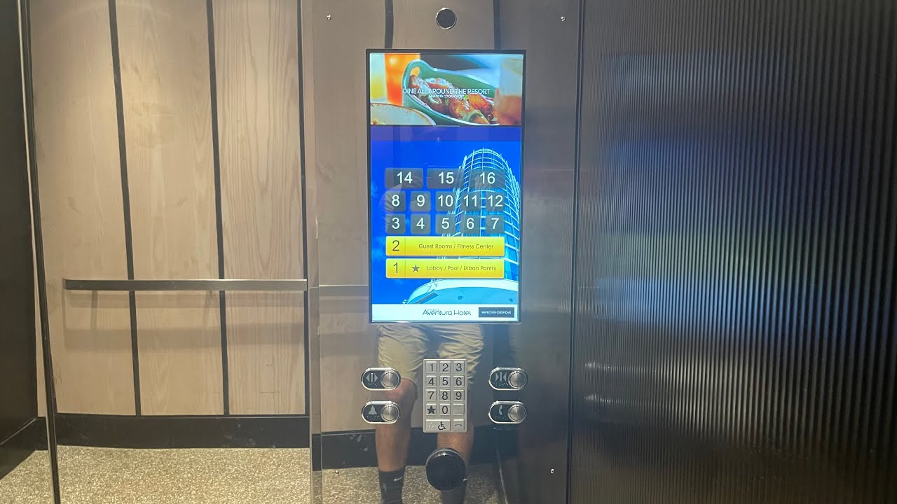TOUCHSCREEN! ThyssenKrupp Synergy Elevators at Universal's Aventura Hotel, Orlando, FL