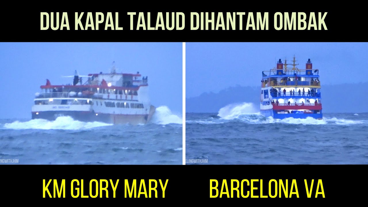 Detik Detik Dua Kapal Talaud Dihantam Ombak Besar