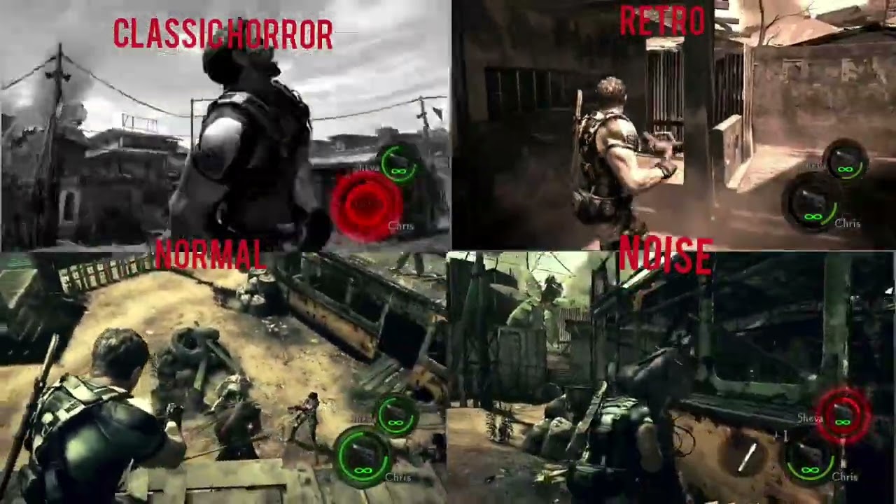 Filters in Resident evil 5 Comparison.