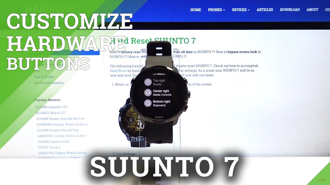How to Customize Hardware Buttons in SUUNTO 7 &ndash; Adjust Hot Keys