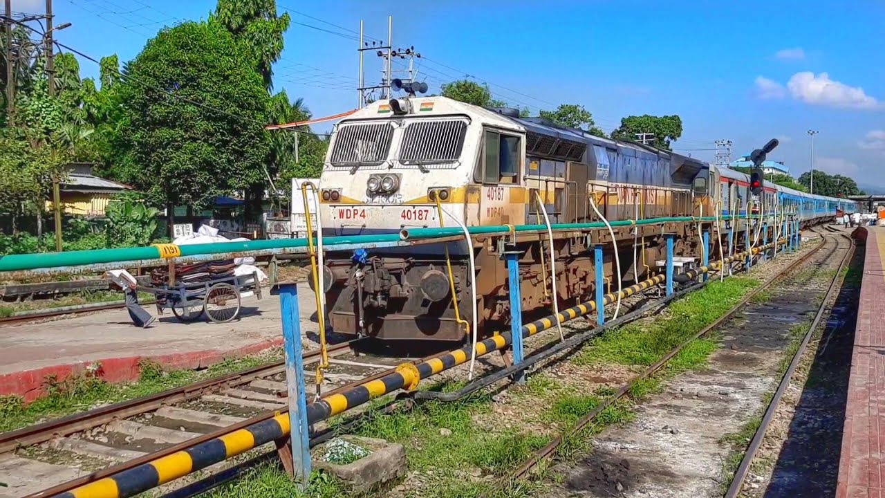 12086 Dibrugarh - Guwahati SHATABDI Express arriving at Guwahati | Powered by SGUJ's EMD loco WDP4D|