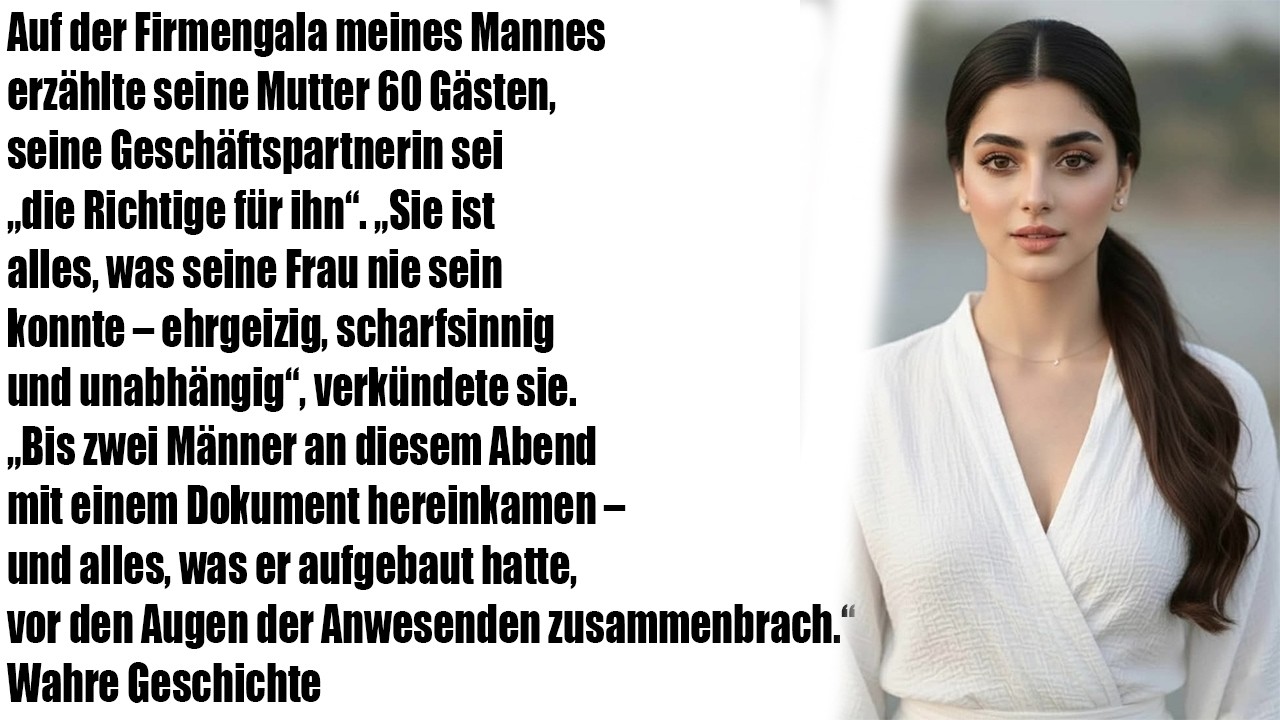 Bei der Firmen-Gala meines Mannes erklärte seine Mutter: Seine Partnerin sei die Frau,