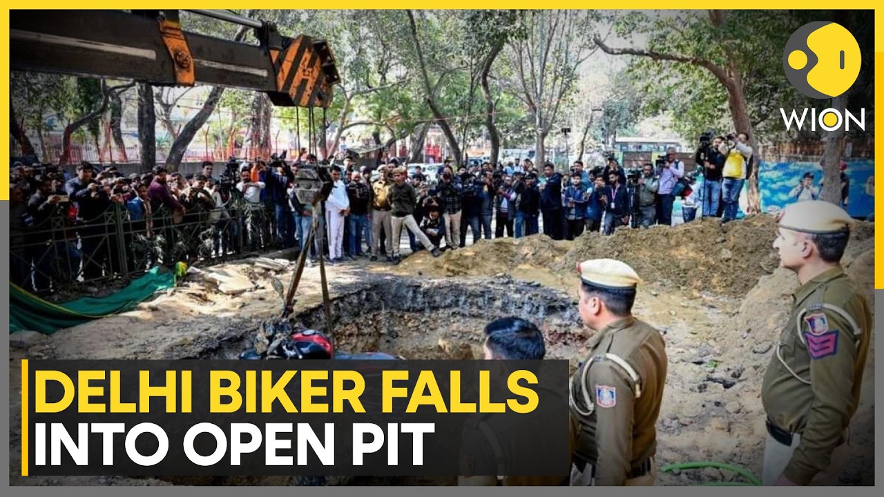 Delhi Biker Dies After Falling Into Open Pit; Police Arrest Sub-Contractor | WION News