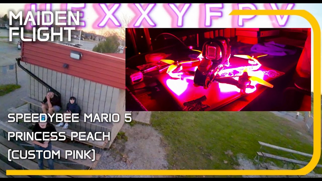 SpeedyBee Mario 5 Maiden Flight (Princess Peach Version)