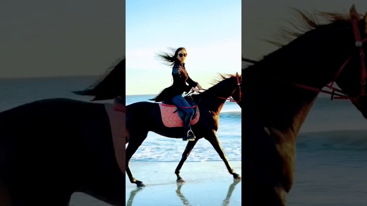Beautiful Girl enjoy Horse Ride, #travel #viral #horses #girls #ytshorts #horse