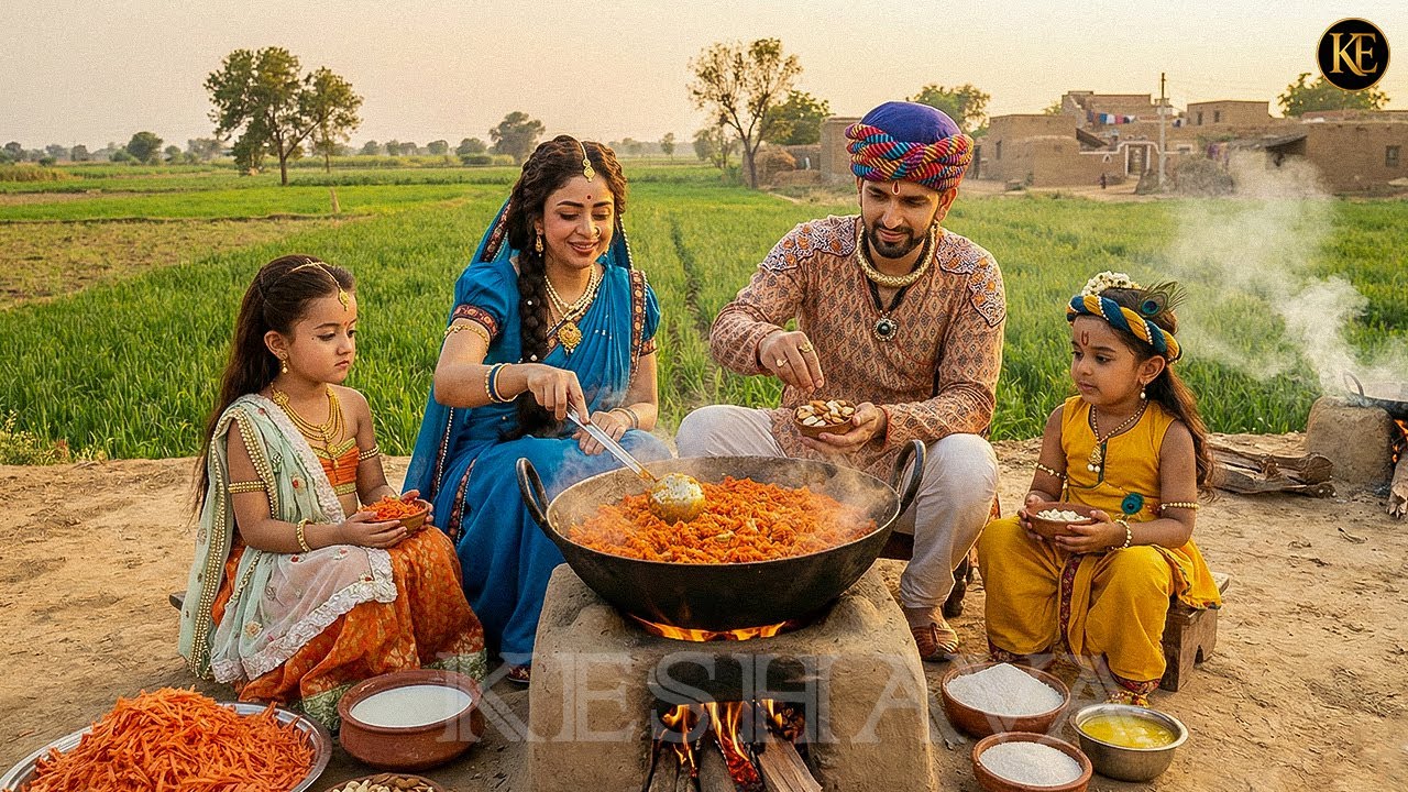 खेतों के बीच मैया–बाबा के हाथों बना प्रेम, बाल कान्हा–राधा संग || YMKN || Shree Krishan leela