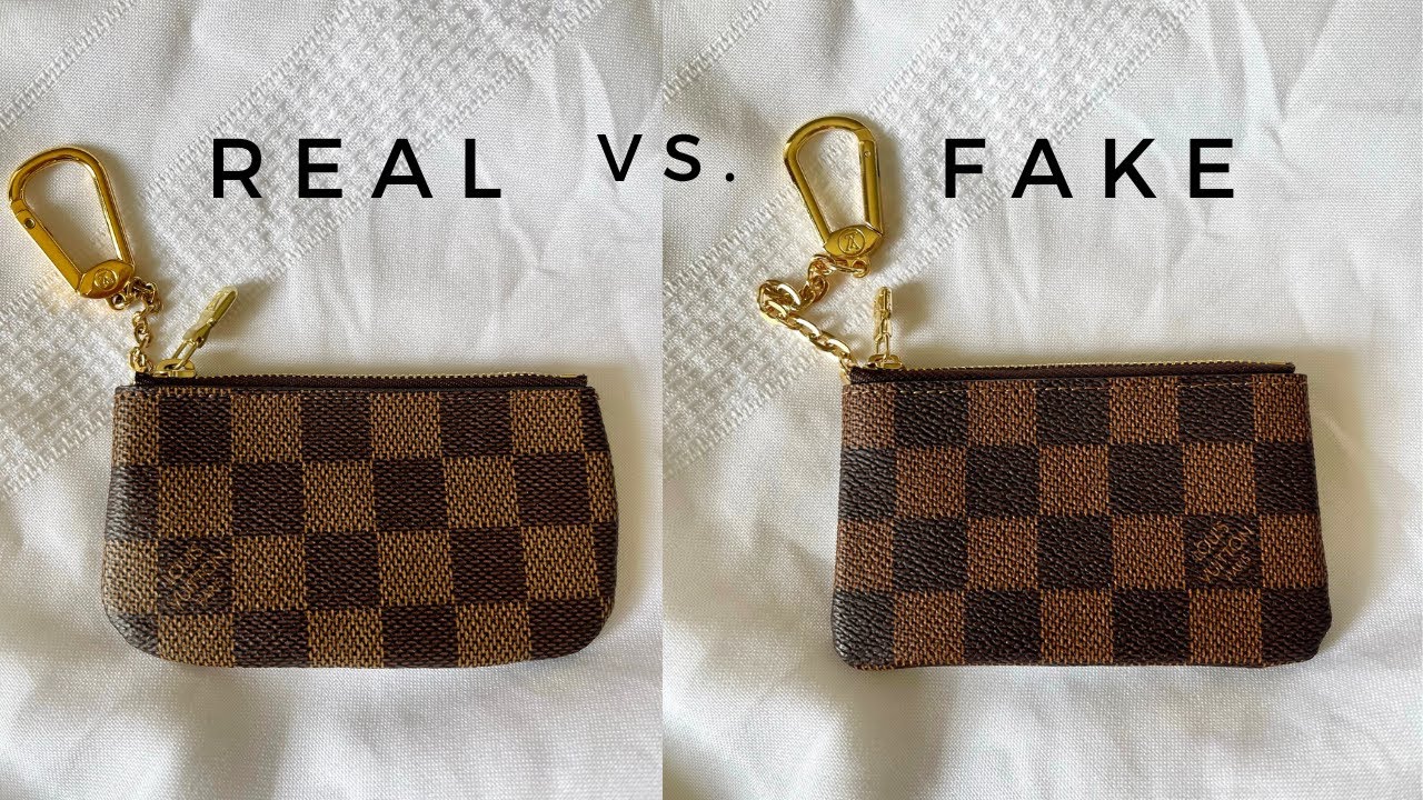 LV REAL VS FAKE KEY POUCH DAMIER EBENE