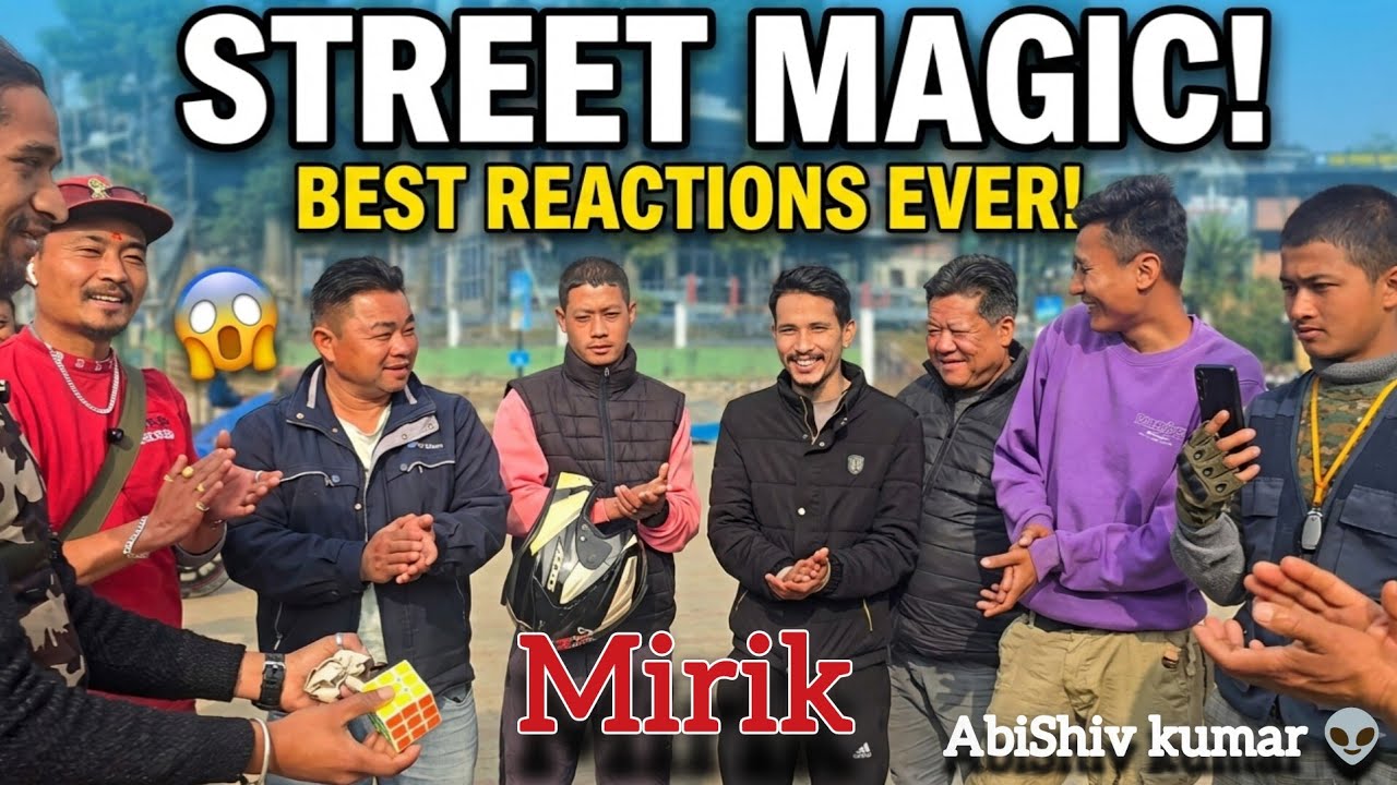 STREET MAGIC BEST REACTION EVER 😱✨️|| MIRIK DARJEELING 🕳 || RUBIK'S CUBE MAGIC 👾 || ABISHIV KARMA 🙏😊