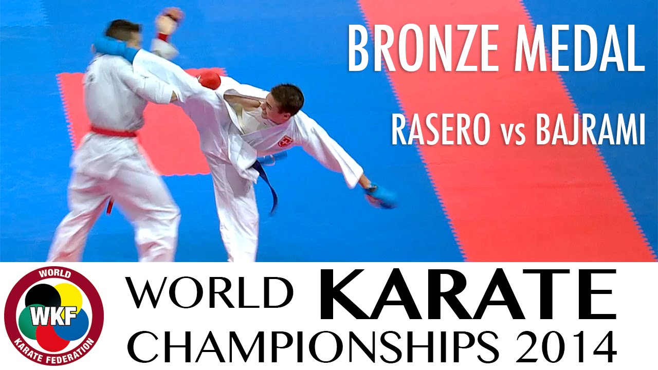 RASERO vs BAJRAMI. 2014 World Karate Championships. Male kumite -67kg. Bronze medal fight