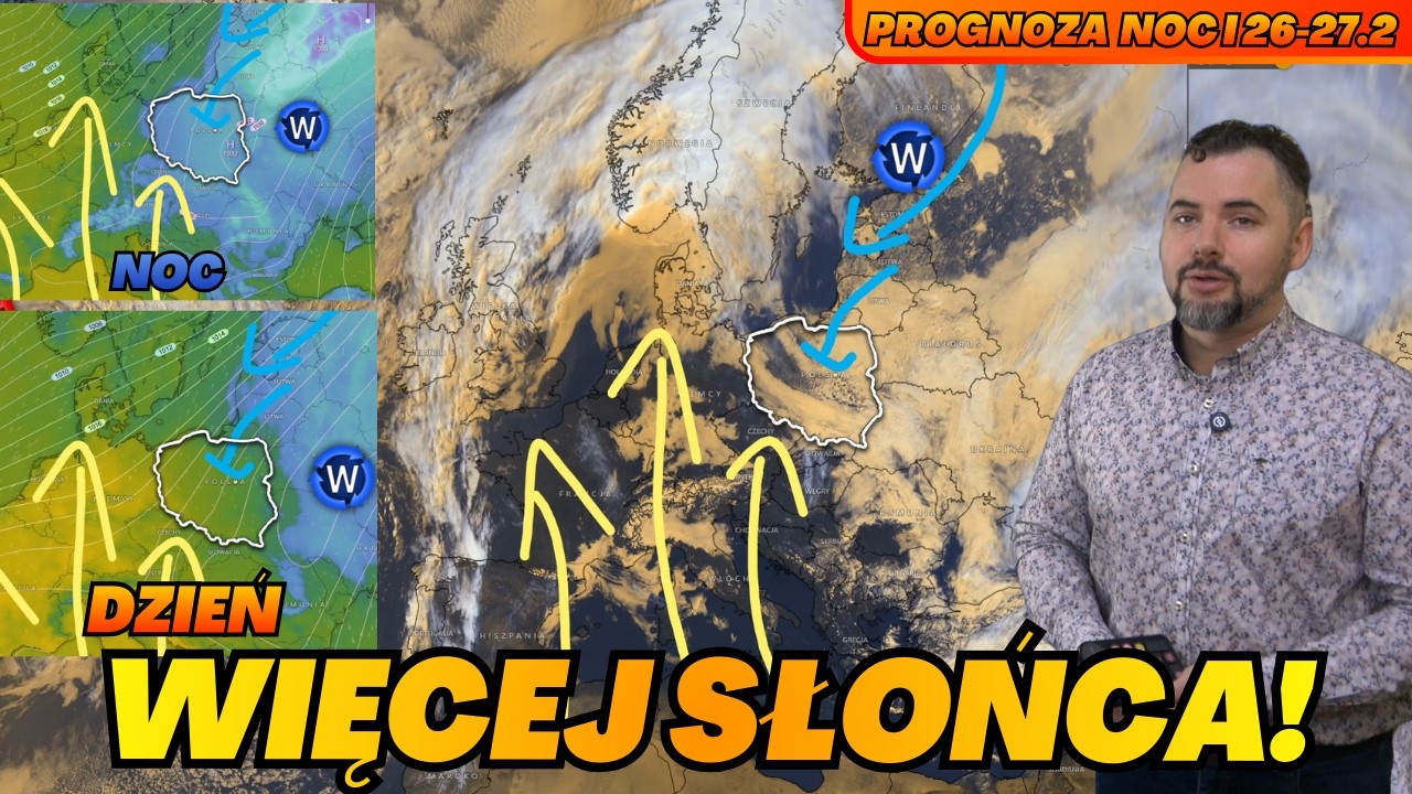 Poprawa pogody. Słońce w czwartek. Mróz na wschodzie. Cieplej na zachodzie. Krutek w Polsce.Prognoza