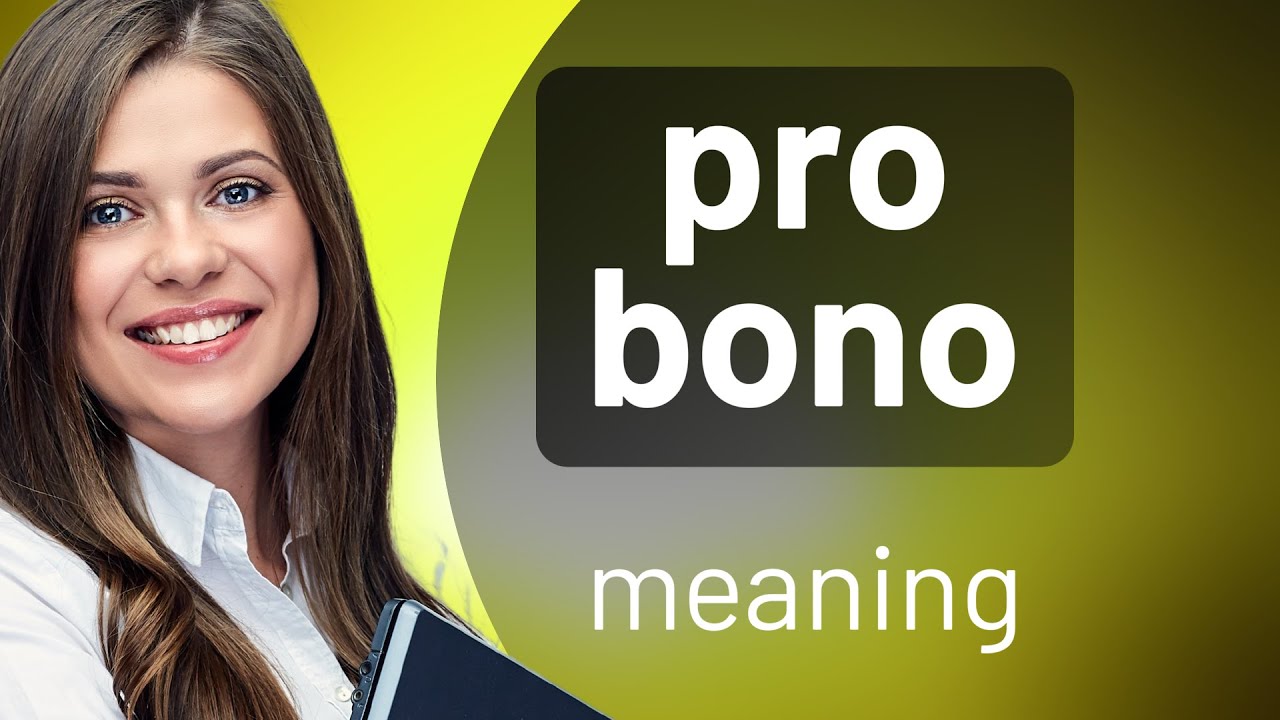 Pro bono &bull; definition of PRO BONO