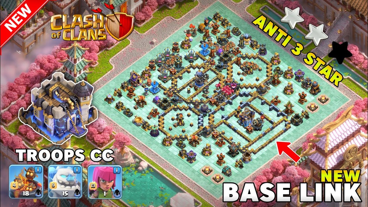 NEW Updated - TH18 only 1* STAR War Base with Link Best Town Hall 18 Base 2026 | COC