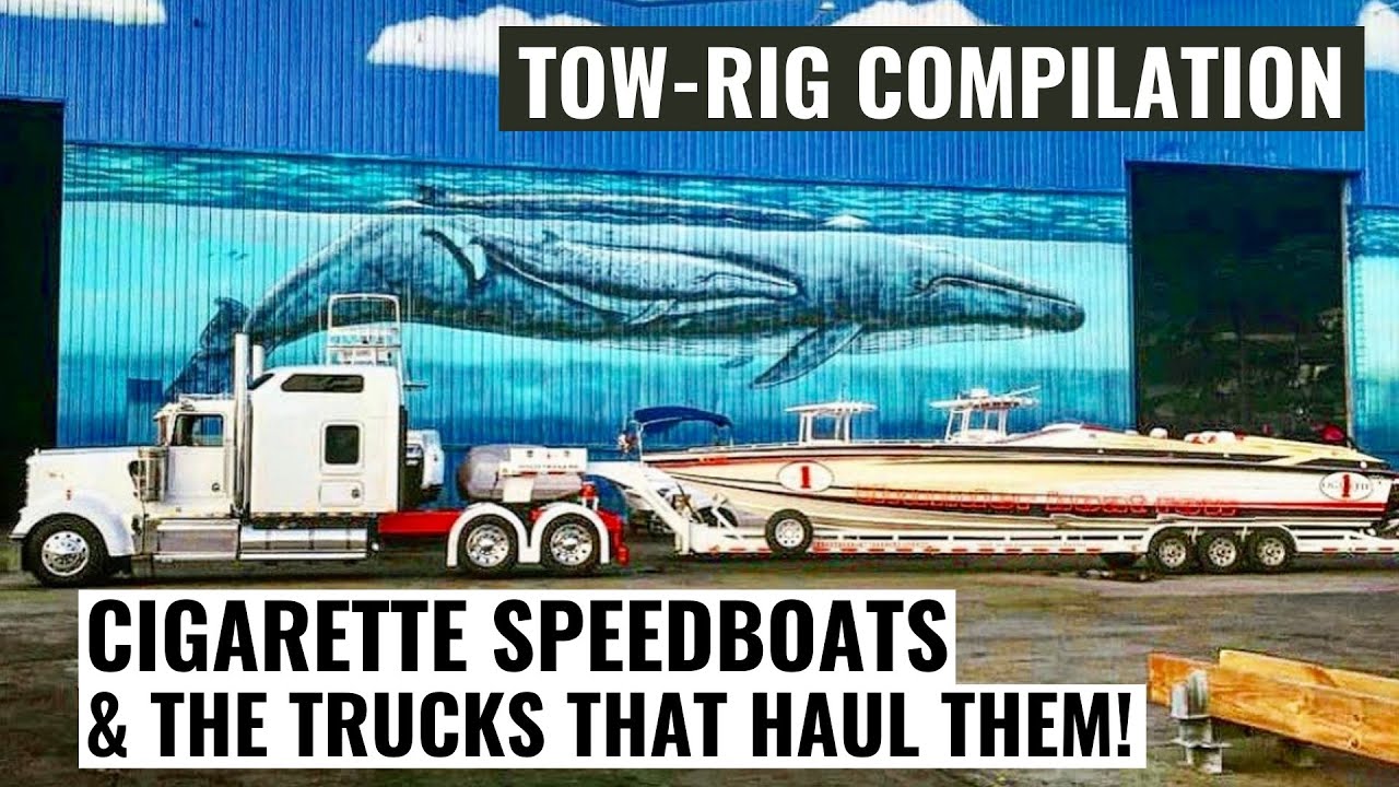 Speedboat Tow Rig Compilation - Diesel Trucks Towing Cigarette Racing Speed Boats