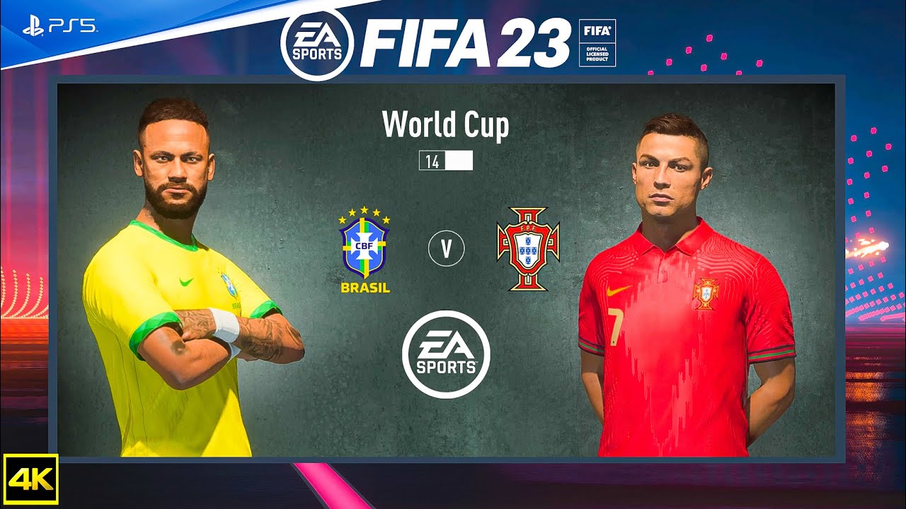 FIFA 23 - Brazil Vs Portugal - World Cup 2022 | PS5™ [4K] Next Gen