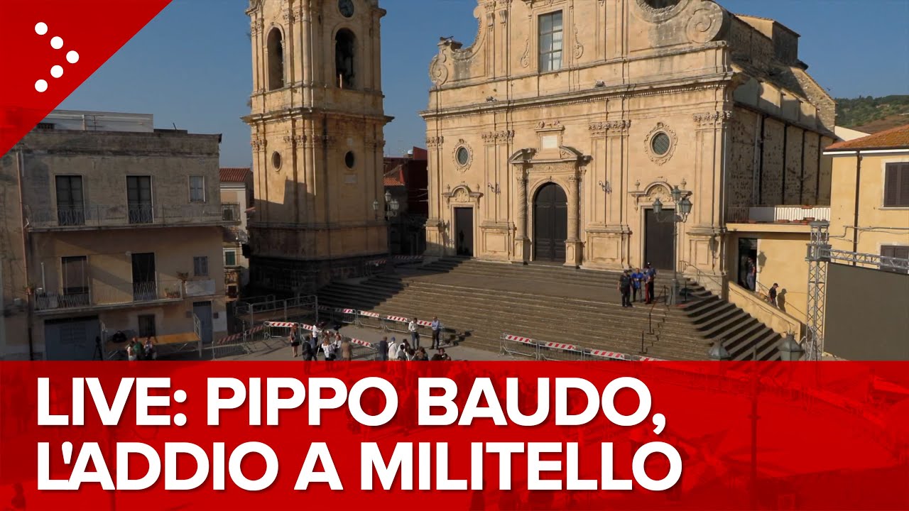LIVE Pippo Baudo, i funerali  a Militello in Val di Catania: diretta video