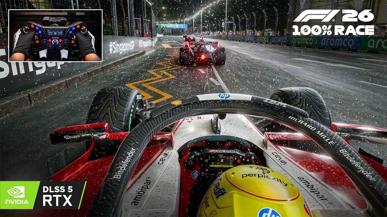 F1 26 DLSS 5 + Path Tracing at 4K - Lewis Hamilton's Ferrari SF26 | Singapore GP 100% Race Gameplay