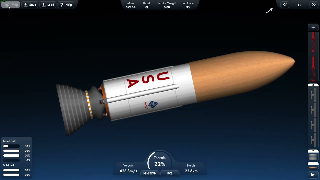 sea dragon space station launch in spaceflight simulator