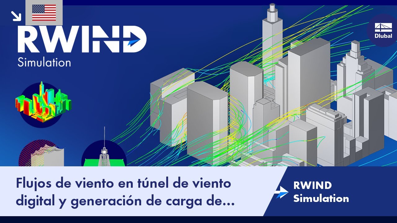 [EN] Tráiler: RWIND Simulation | Flujos de viento en túnel de viento digital y generación de carg...