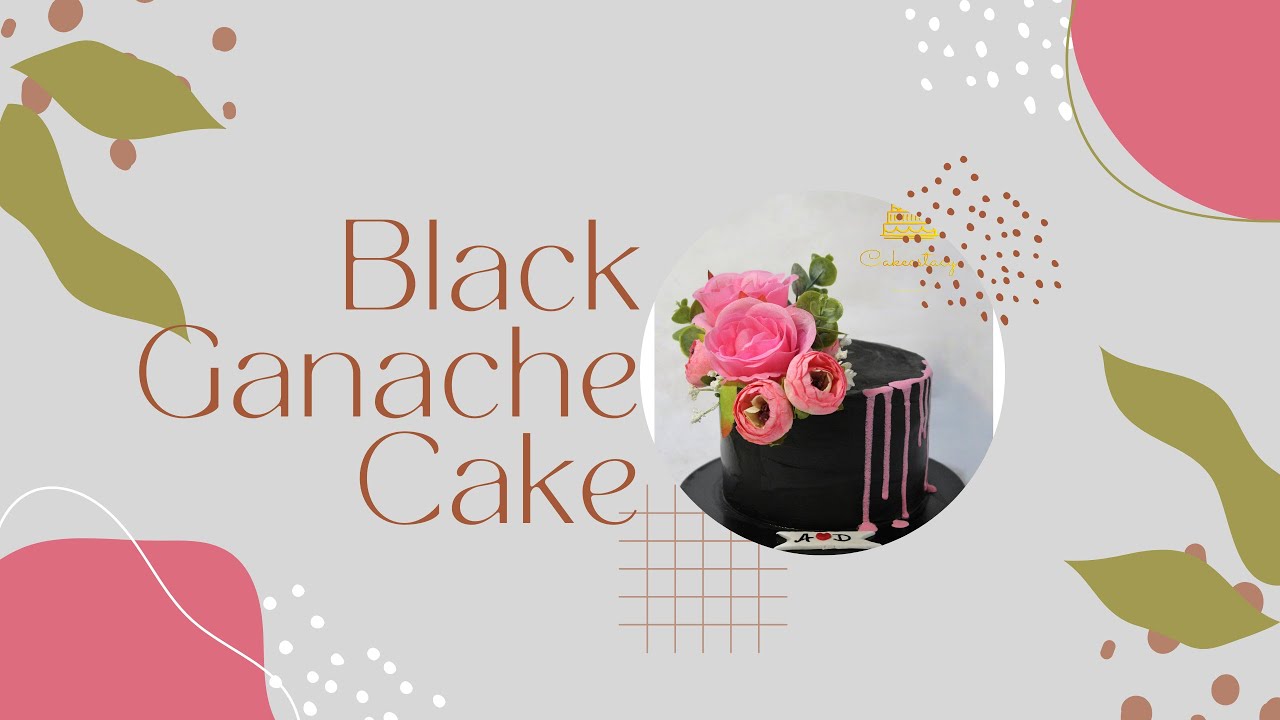 Black Ganache Tutorial | How to make Black chocolate Ganache | Easy Cake Decoration | Cakecstacy