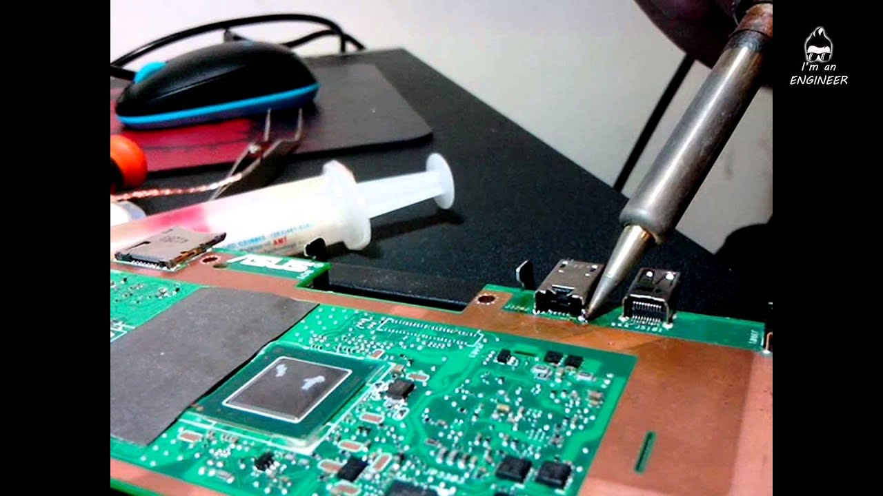 Asus T100 разборка, замена USB разъема