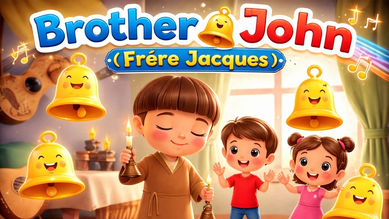 Brother John (Frère Jacques) 🎵 | Classic Nursery Rhyme for Kids #nurseryrhyme #nurseryrhymes