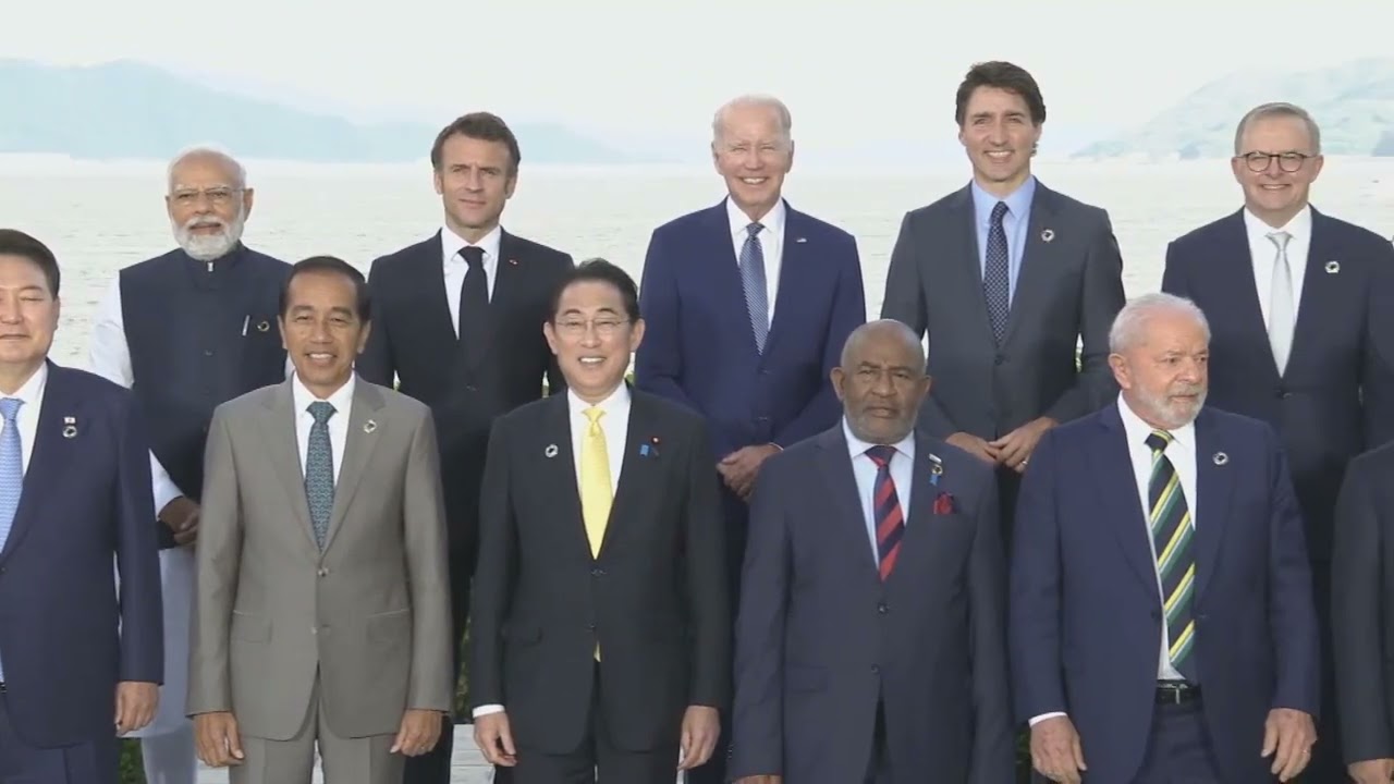PM Modi other World Leaders Group Photo at Hiroshima in Japan | G7 Summit