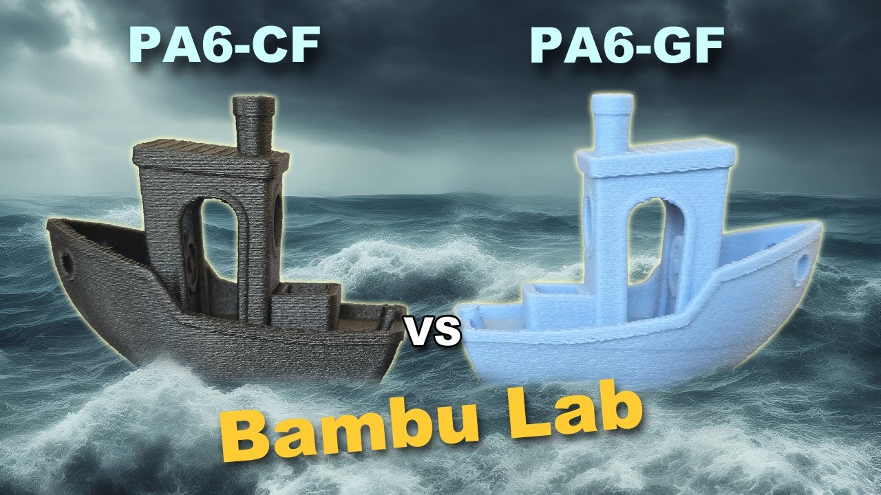 BambuLab PA6-CF vs PA6-GF, strongest nylon filaments I tested so far