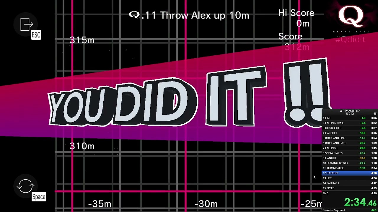 Q Remastered 130 IQ 5:52 time