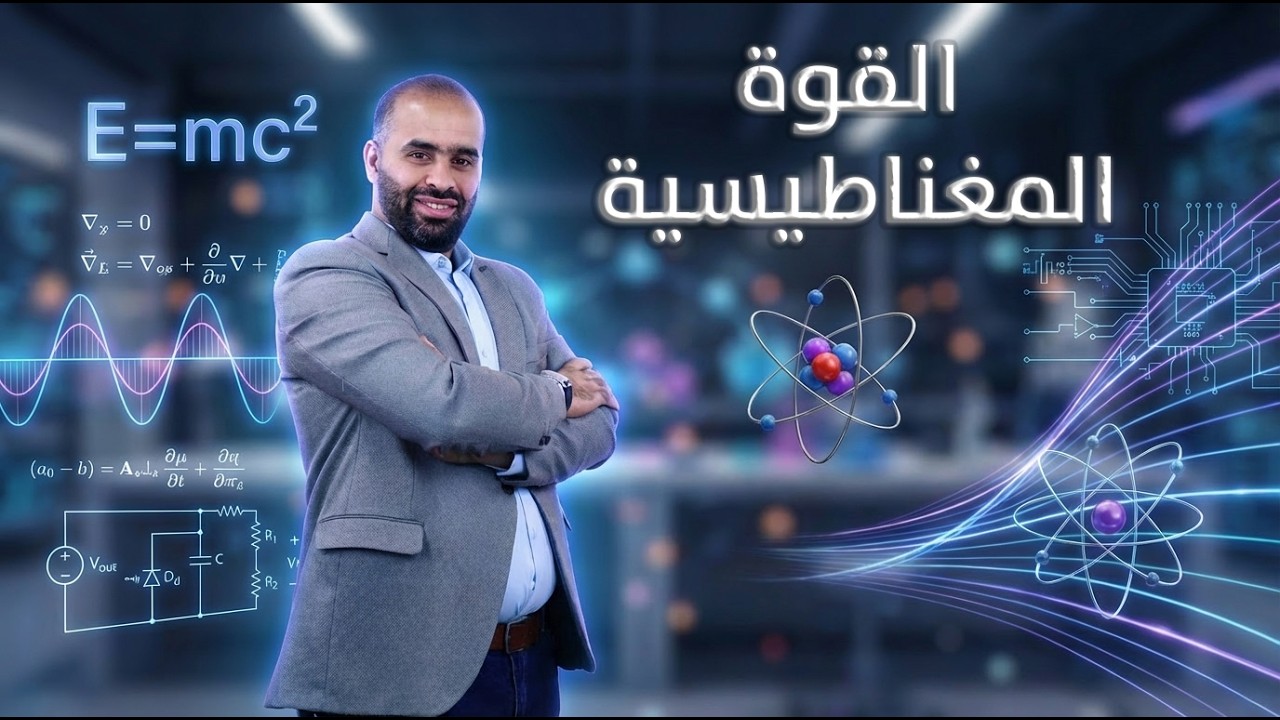 الفيزياء | القوة المغناطيسية على موصل مستقيم داخل المجال المغناطيسي – الجزء الثالث أ.عبد الرحمن كتكت
