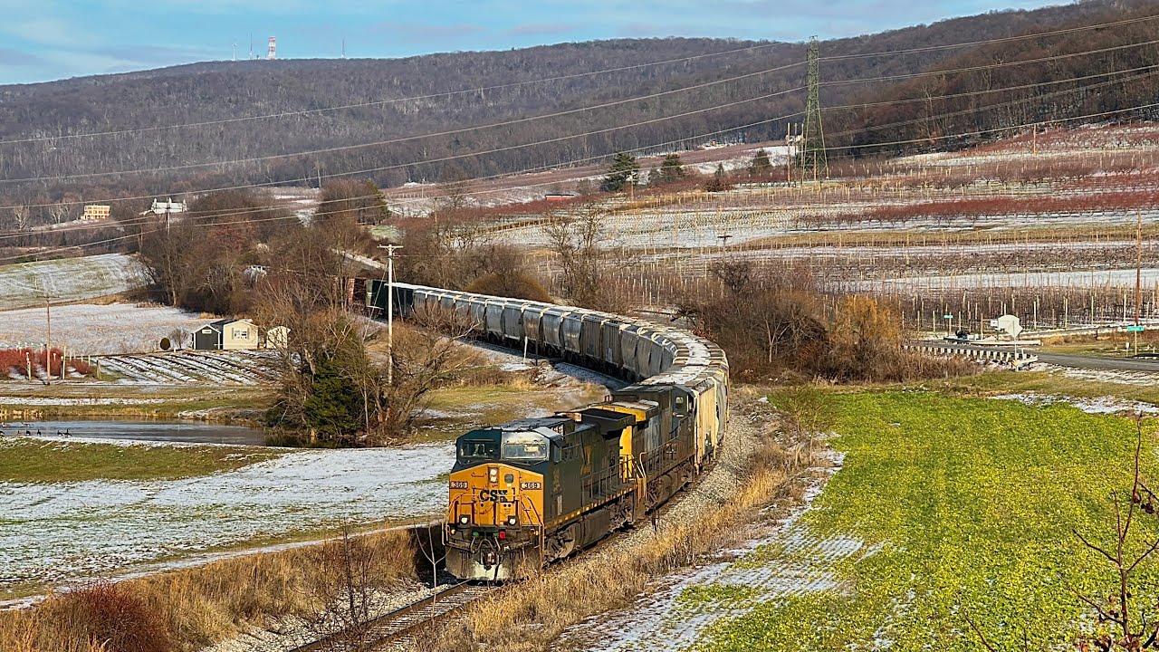 Chasing CSX L151 with Traces of Snow