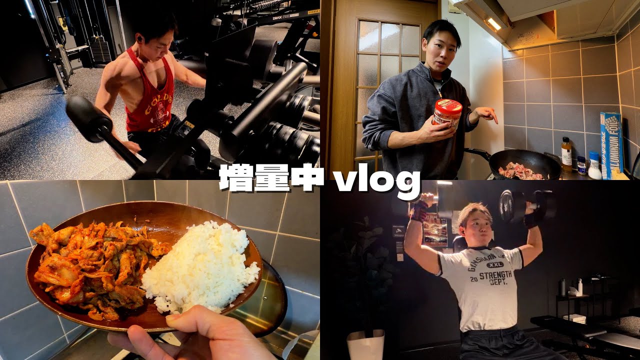 飯食って筋トレして筋肉つけるぞ【筋トレ/増量】