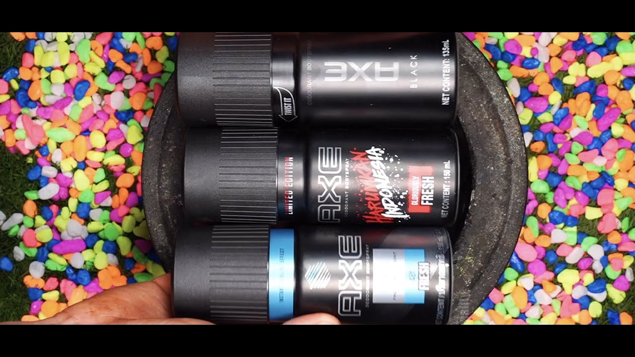Can you crush axe body spray? #shorts