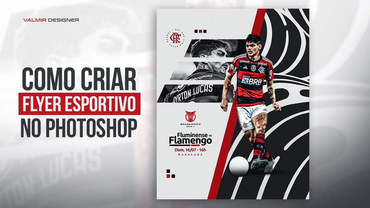 Como criar flyer esportivo para futebol no PHOTOSHOP/ PSD FREE.